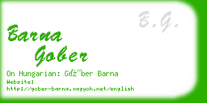 barna gober business card